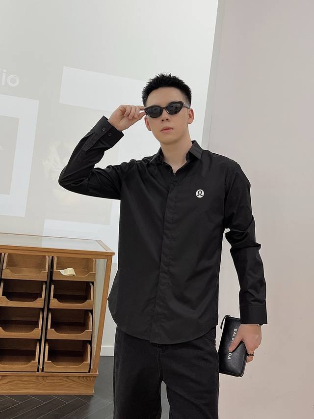 Lulu's latest must-have long-sleeved shirt for men, 100% natural cotton, comfort