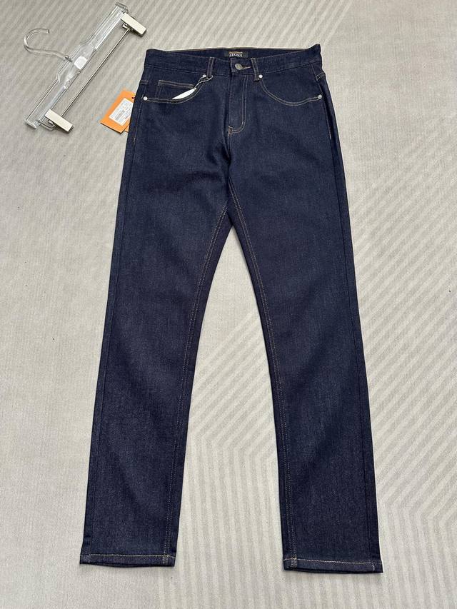0 Prada 25Fw latest autumn and winter casual jeans, dark blue, with classic meta