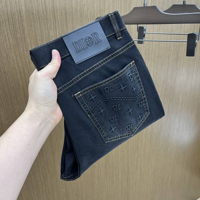 Cd high-end custom jeans, the latest thin casual jeans for early spring 2025, ar