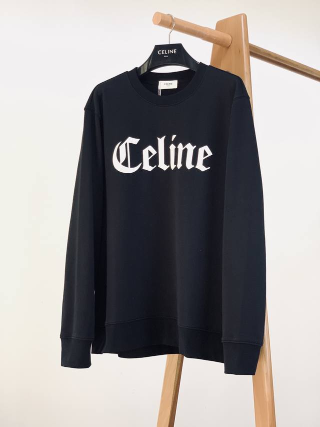 Celine 2025Fw Autumn/Winter New ArrivalsClassic silhouette casual pullover sweat