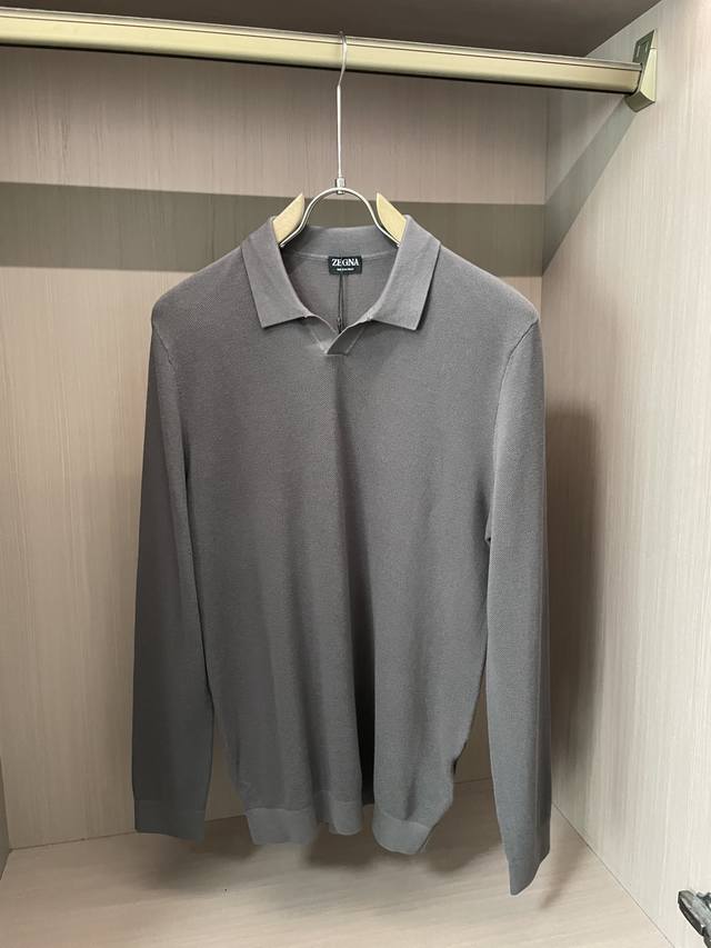 Zegna's latest classic men's lapel long-sleeved sweater for autumn and winter 20