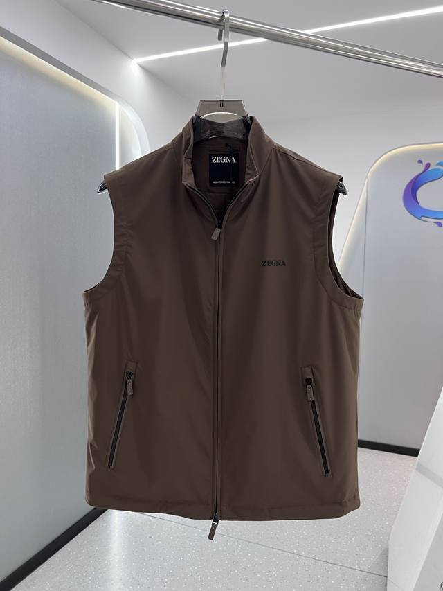25 New autumn and winter stand-up collar vest Zegna's jacket has an overall casu