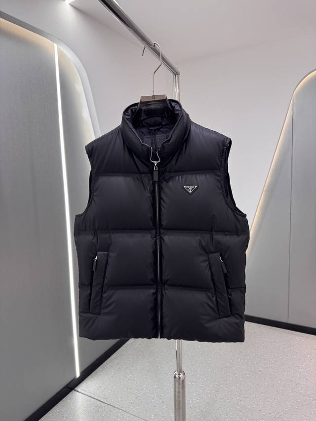 Prada's Autumn/Winter 25 Down Vest is made entirely of high-quality 90% GB white