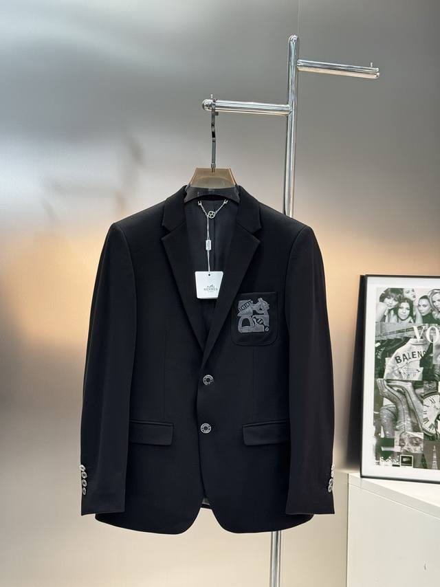 Herme* 25S casual blazer, a high-end custom-made boutique recommended for foreig