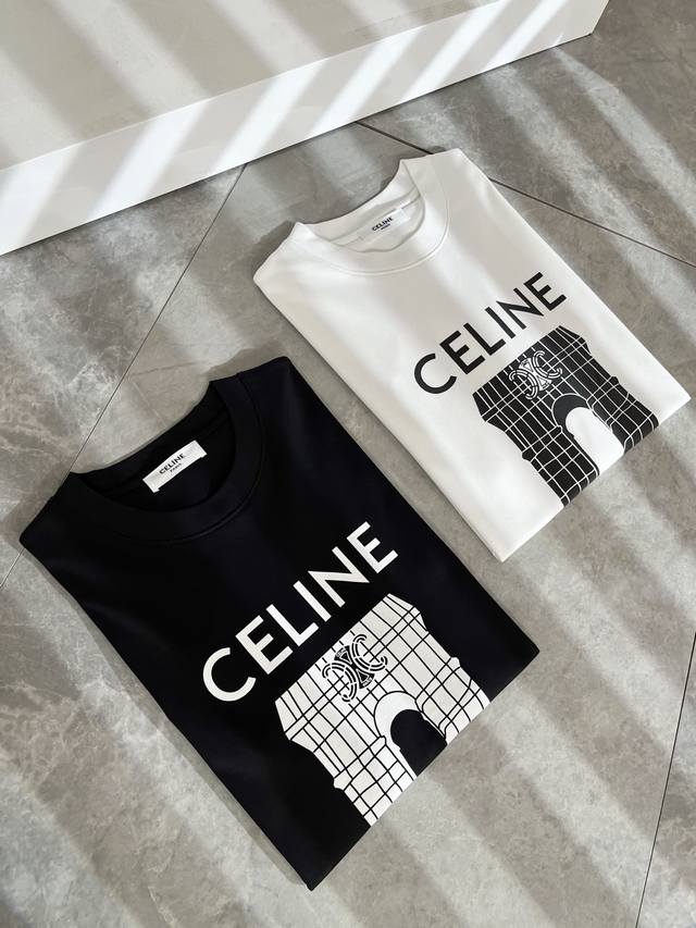Celin* Celin's 2025 spring and summer new fashion casual round neck short-sleeve