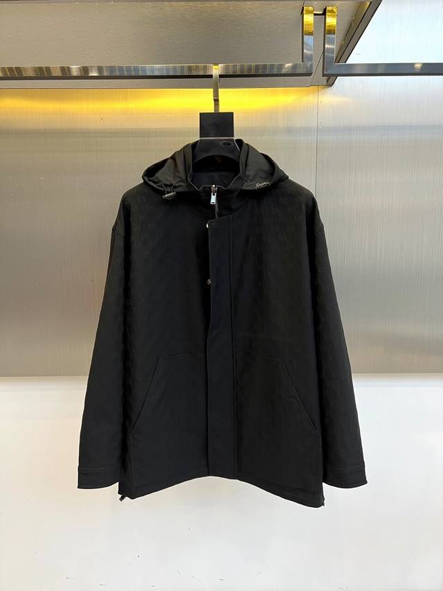 Gucc, 25Fw double-faced jacket, one piece with two sides, boundless style. Midni