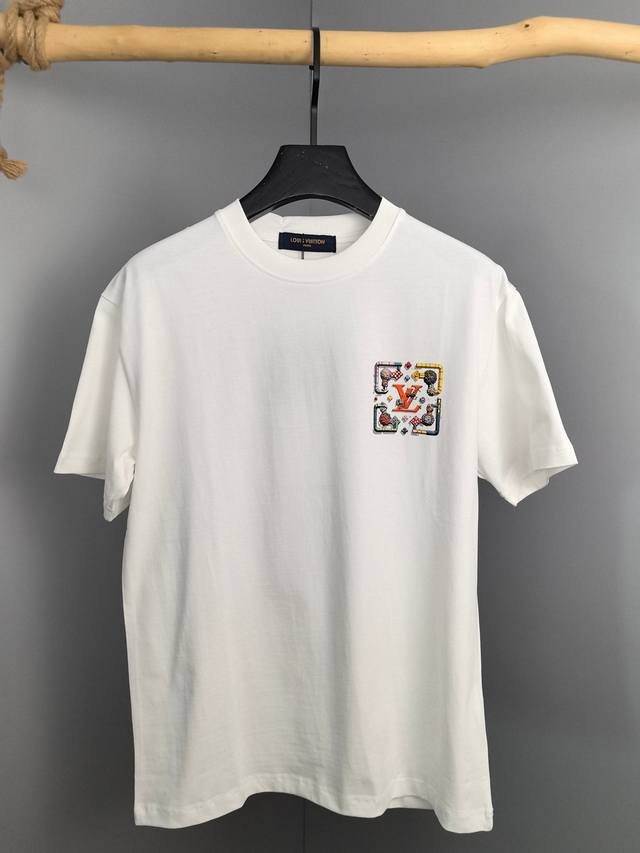 Louis Vuitton 25* New 100% Cotton Printed Short T-shirt Lv Monogram Playful Gard