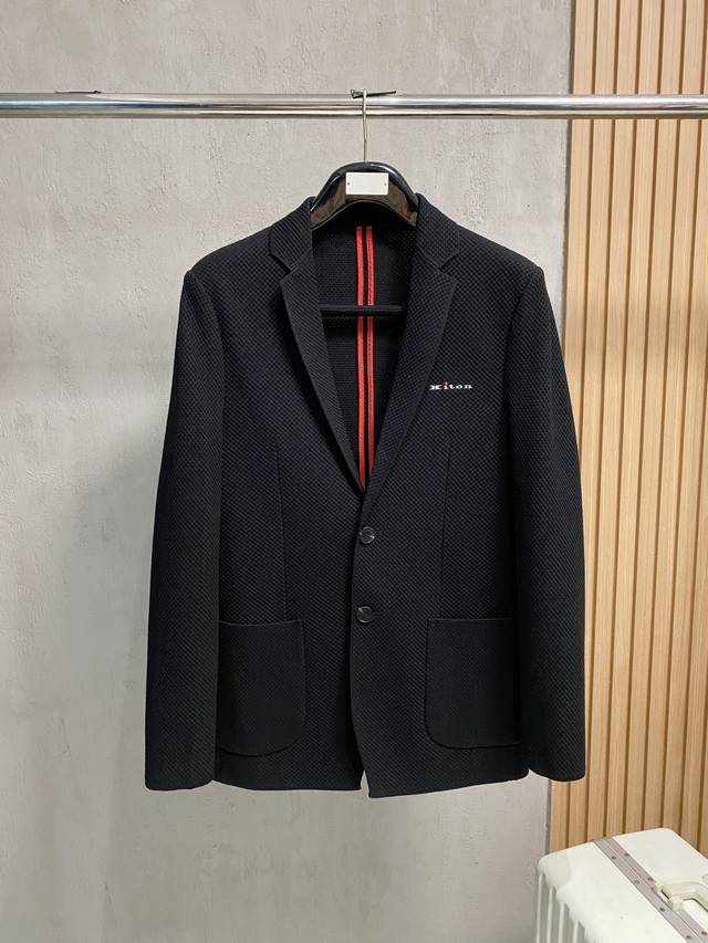 Kiton 25Fw New Fall Men's Business Casual Knitted Wool Blazer, Single Blazer. Hi
