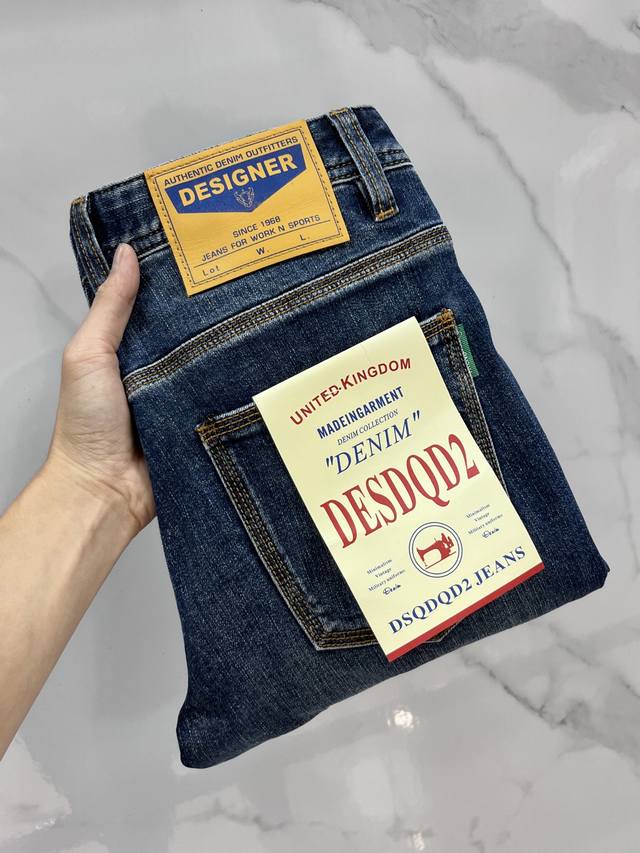 D2 2025Ss early spring new thin heavy-duty casual jeans, imported high-quality w