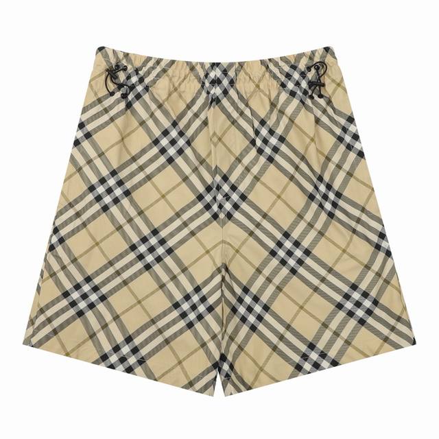 Burberry Burberry classic diagonal plaid casual beach shorts Size: S-Xl