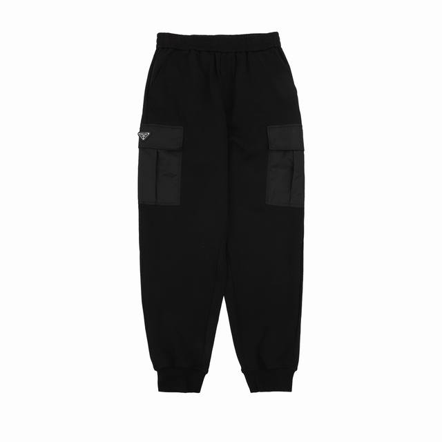 prada Prada triangle logo iron plate cotton work trousers Size: S-Xl