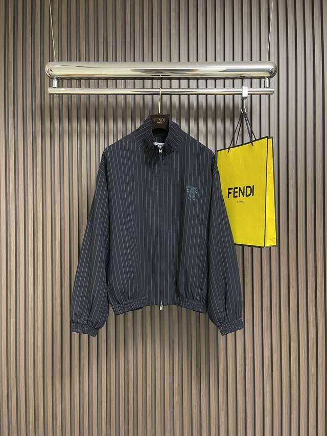 Acne Studios bow-stripe jacket. Custom-made with finely embroidered stripes, thi