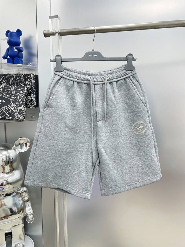 pra Prada 2025 summer new style embroidered logo casual shorts Mm high-end custo