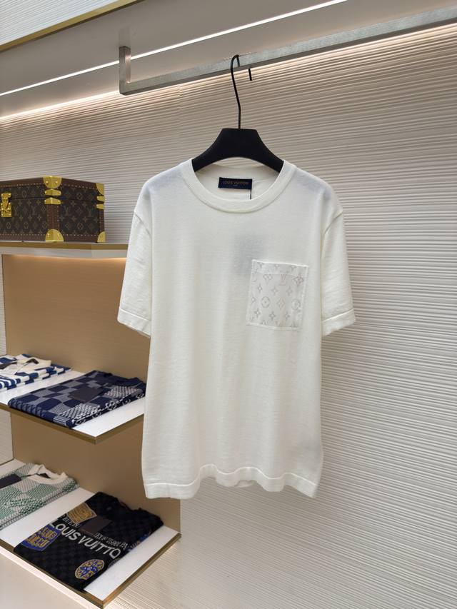 Louis Vuitton monogram knitted inlaid pocket short sleeveAuthentic: 11629 purcha