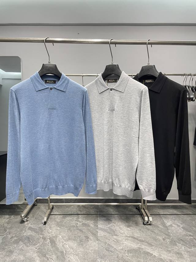 Bc25Fw's new autumn/winter silk and wool blend solid color knitted lapel sweater