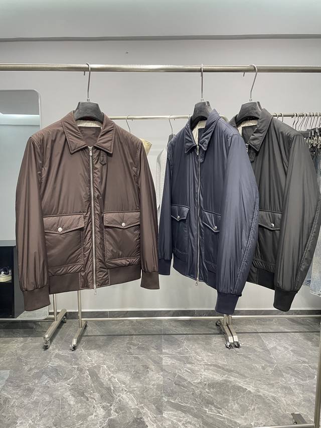 Bc25Fw New autumn/winter tech fiber fabric thin cotton lapel jacket! Rare export