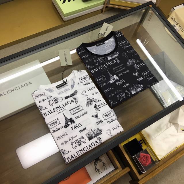 Special counter model Blca 20Ss New summer style Tower Logo printed short Tee 3