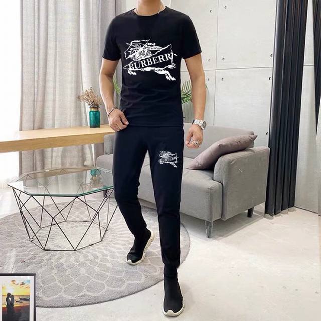 Awesome deals! Burberry's new summer short-sleeved, long-pants tracksuits are a