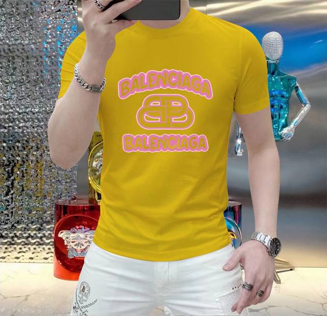 Balenciaga, a genuine men's casual short-sleeved T-shirt perfect for overweight