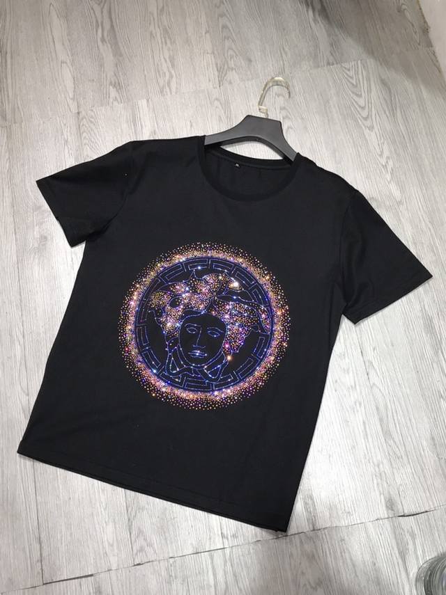 Same-day shipping 808Versace 2680Ss Spring/Summer crew neck pullover short-sleev
