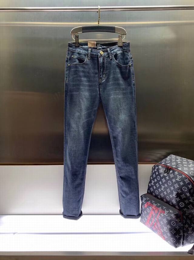 Burberry men's new spring/summer ultra-thin Korean-style slim-fit trousers. Mad