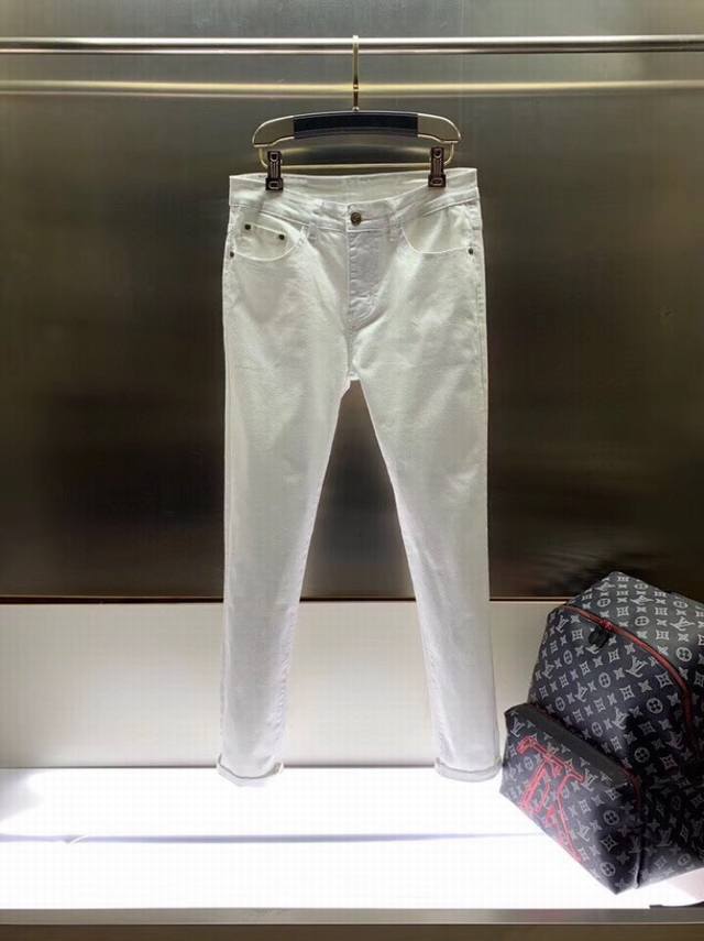 Gucci men's new spring/summer ultra-thin Korean-style slim-fit trousers. Made of