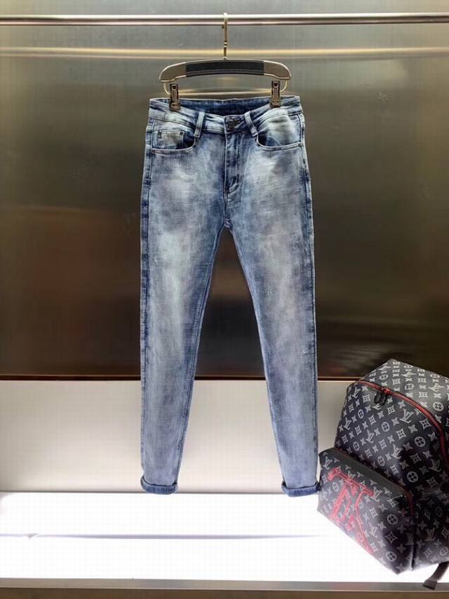 Fendi men's new spring/summer ultra-thin Korean-style slim-fit trousers. Made f