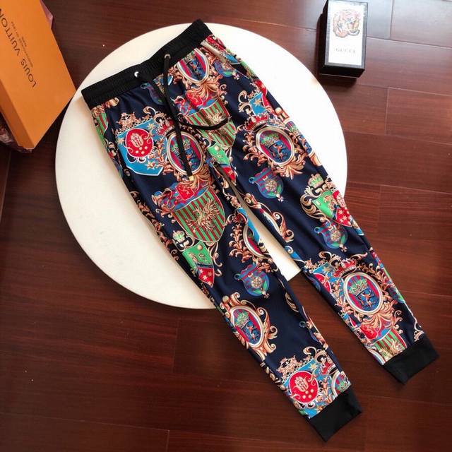 Dg New Spring/Summer Casual Pants Secret Polyester Fiber Digital Print Secret -