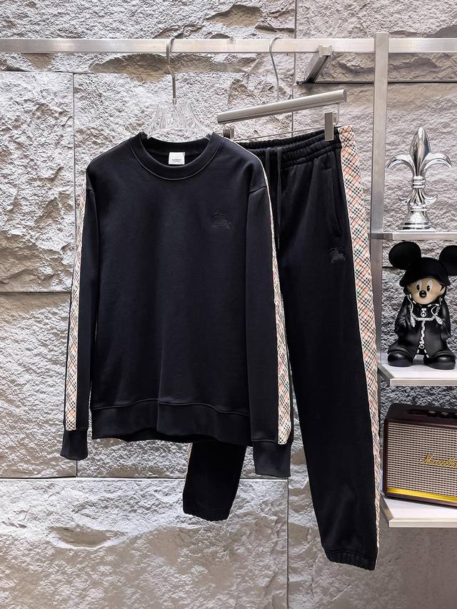 Top and pants, Burberry 25Ss new fall/winter arrival, round-neck pullover sweat