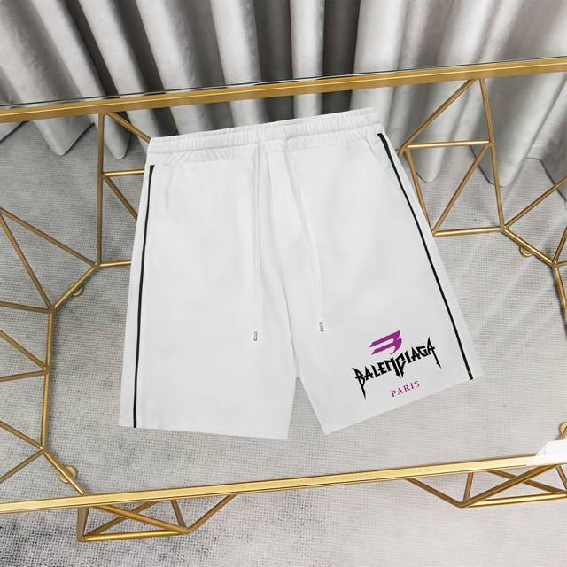 Balenciaga printed cotton shorts and sweatpants 1:1 matching fabric, 380g high-w