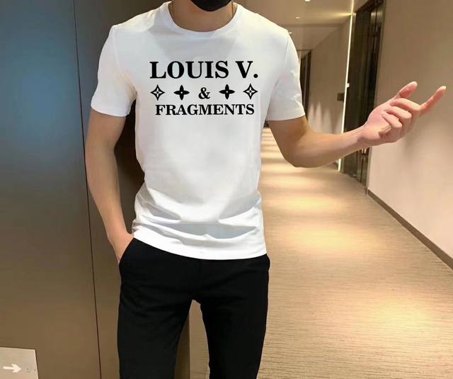 Lv's latest hot-selling round-neck short-sleeved shirt, sold simultaneously on t