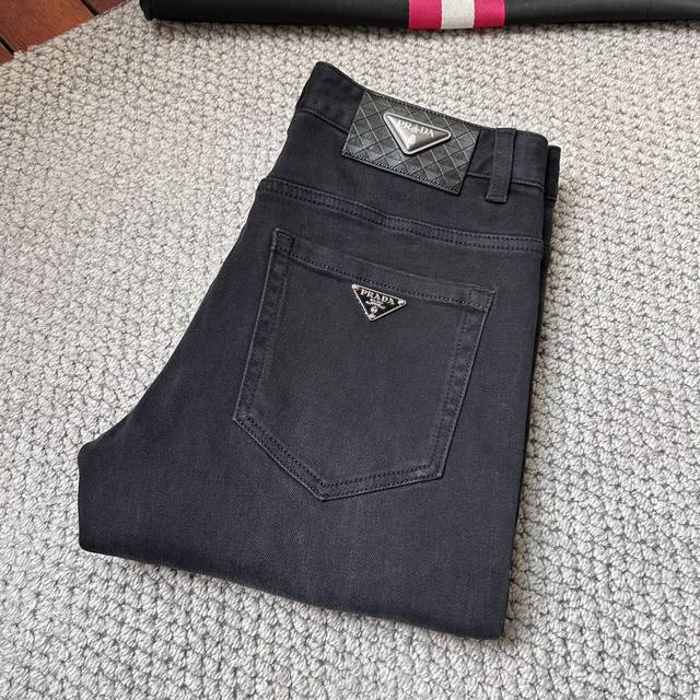 Pula 2025Ss new heavy-duty casual jeans, imported high-quality washed stretch fa