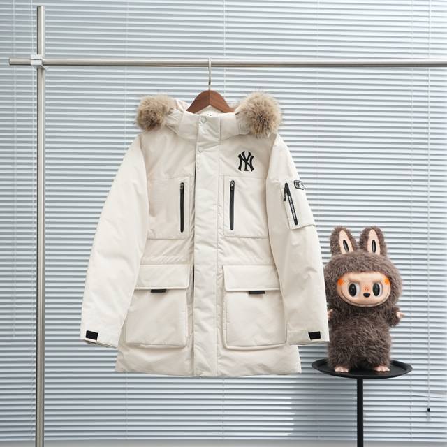 Mlb Workwear Large Fur Collar Second Generation Down Jacket Size: Xs-2Xl