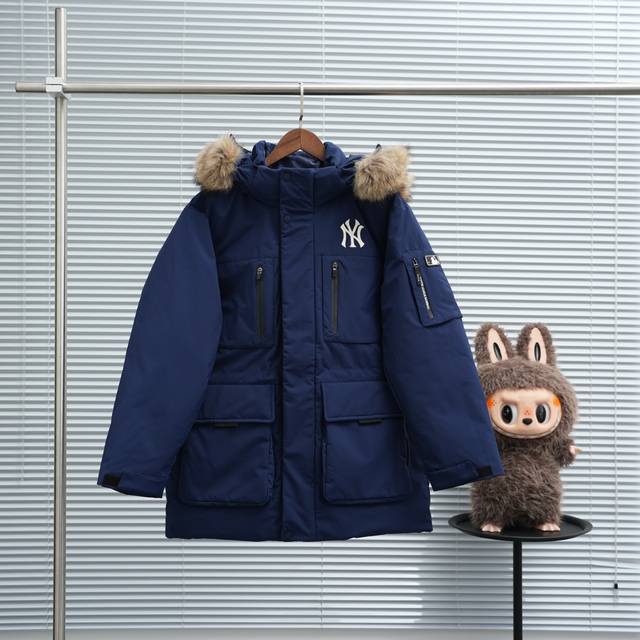 Mlb Workwear Large Fur Collar Second Generation Down Jacket Size: Xs-2Xl