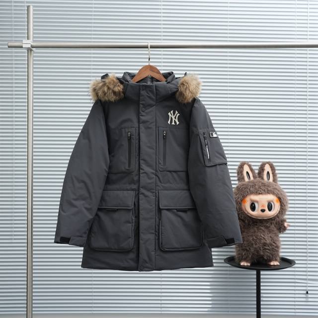 Mlb Workwear Large Fur Collar Second Generation Down Jacket Size: Xs-2Xl