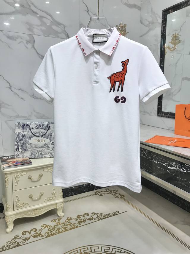 Special offer G*Ucci Ad02 G*Ucci Ss European fashion new short-sleeved polo T-sh