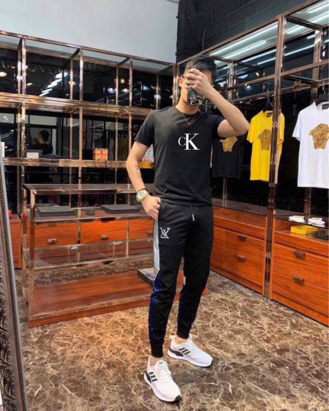 Special Ck men's summer cotton short-sleeved T-shirt, counter quality. Imported