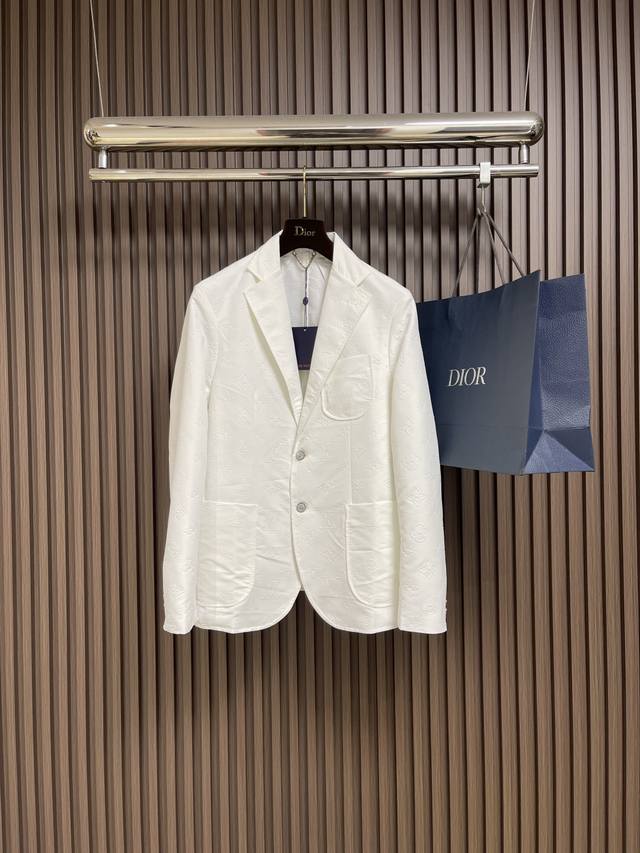 Top and Pants Lv embossed jacquard jacket and trousers set, made from custom-mad