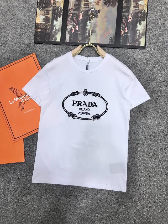 Chrome pr*Ada Fzv08 Prada 20Ss new summer short-sleeved shirt, counter version,