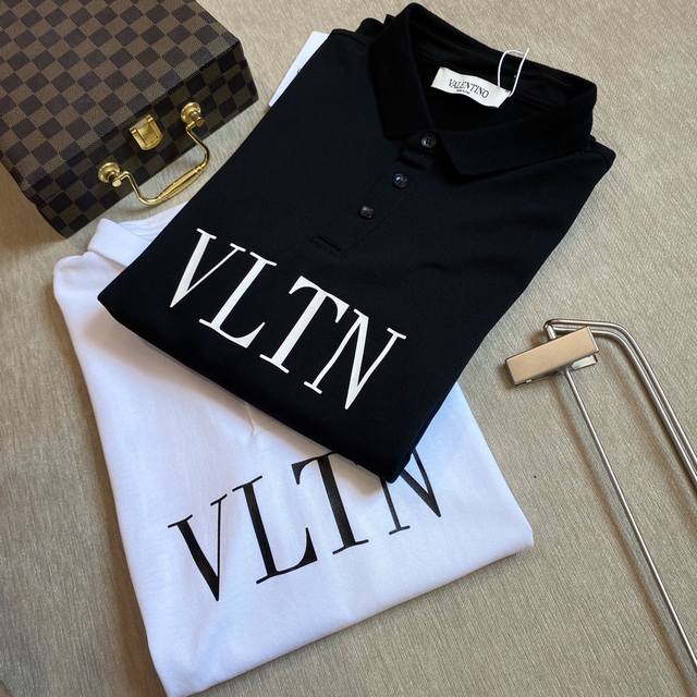 Valentino: The latest original men's short-sleeved lapel T-shirt from the offici