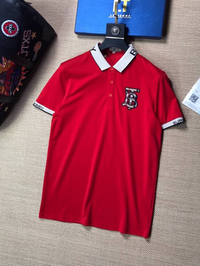 Special offer Burberry 20Ss summer new arrival embroidered lapel T-shirt polo sh