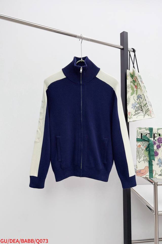 Q073 Gucci embroidered patchwork wool zipper jacket Original version: 12181 purc