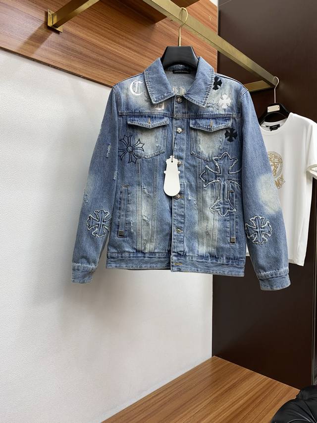 Chrome Hearts 2025 new multi-pocket denim jacket Original fabric, high-quality