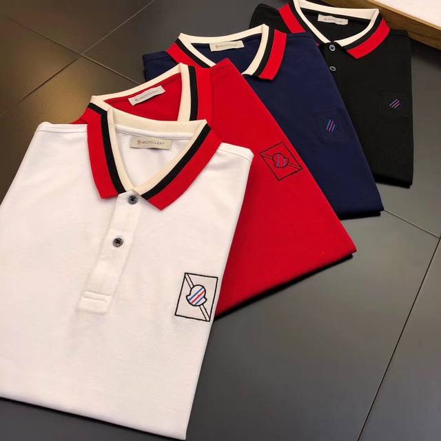 Moncler 20Ss summer new style lapel polo short-sleeve, counter version, top-not