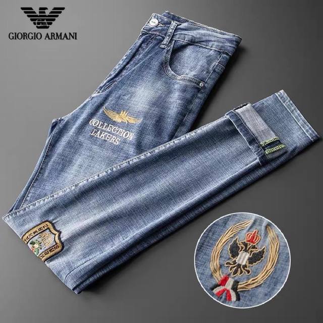 Armani's latest high-end, custom-made jeans are minimalist, creating a refreshi