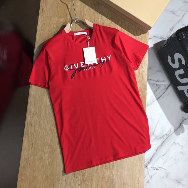 Gvc Givenchy exclusive high-quality men's mercerized cotton short-sleeved T-shir