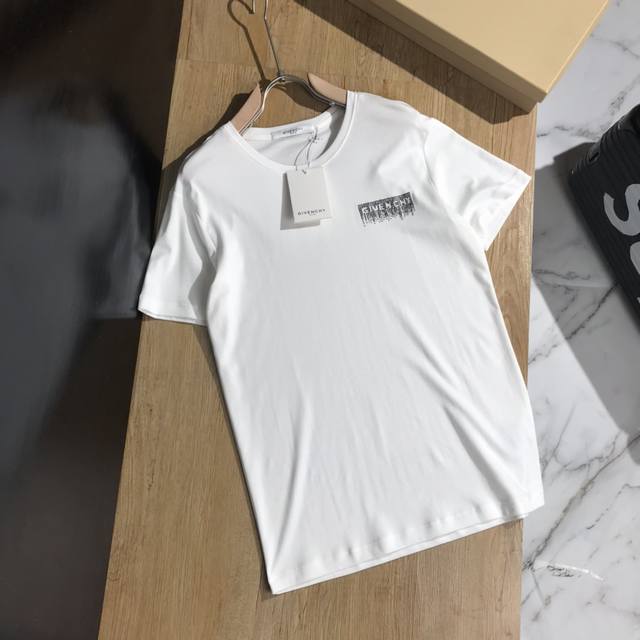 Gvc Givenchy exclusive high-quality men's mercerized cotton short-sleeved T-shir