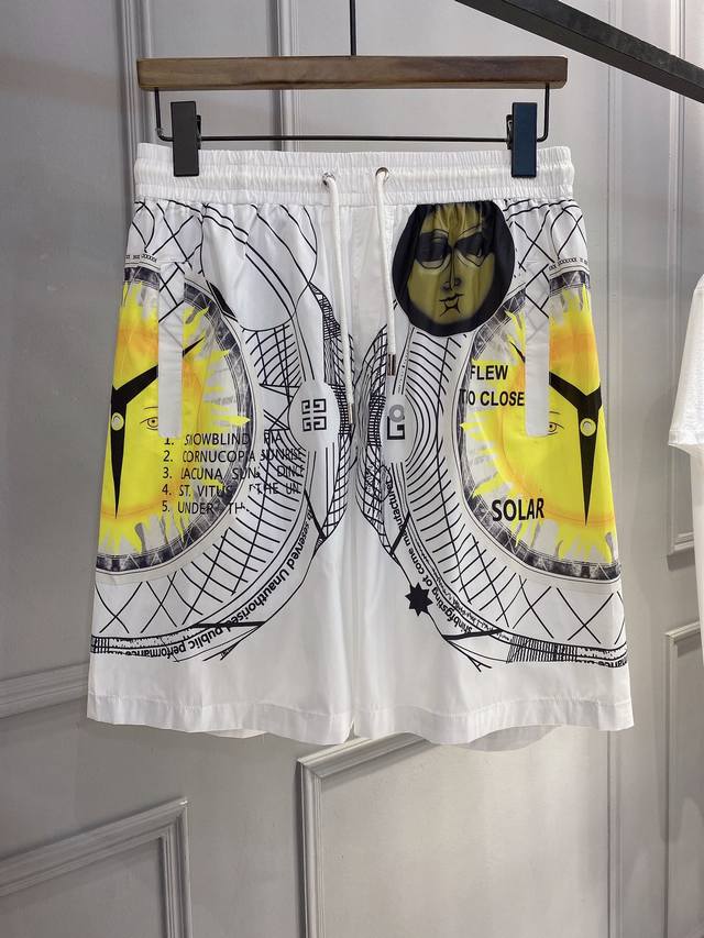 Givenchy's new summer beach shorts shorts imported custom fabrics breathable, l