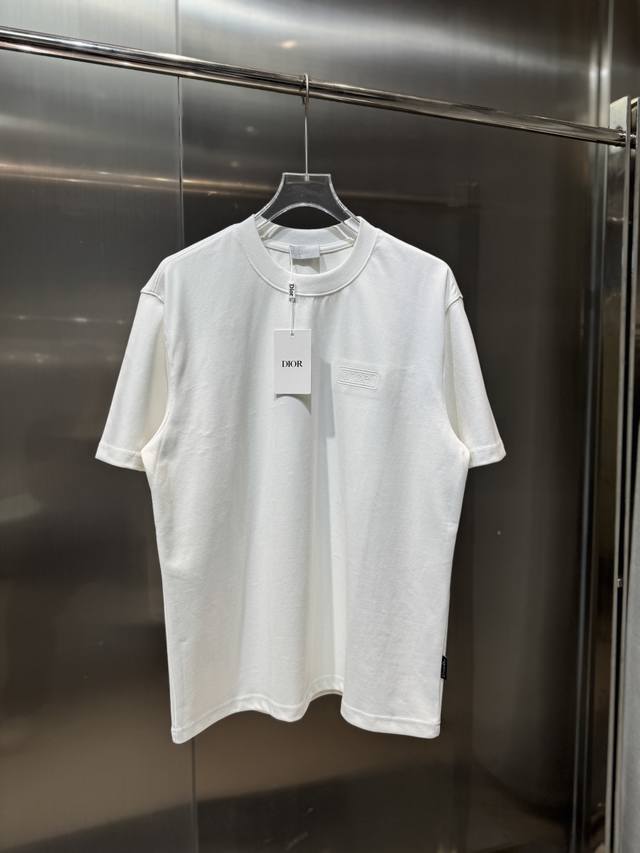 Dior 2025 autumn and winter new heavy-weight short-sleeved Fabric: 340g double-s