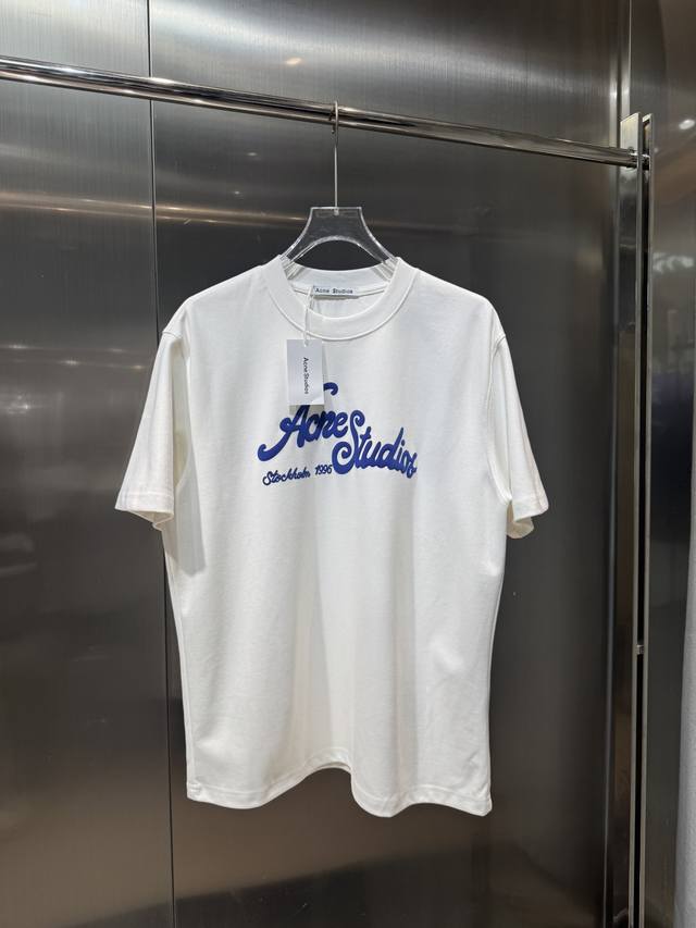 Acne Studios 2025 Autumn and Winter Heavy Gram New Short Sleeve Fabric: 340g dou